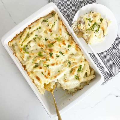 Baked White Sauce Pasta Chicken