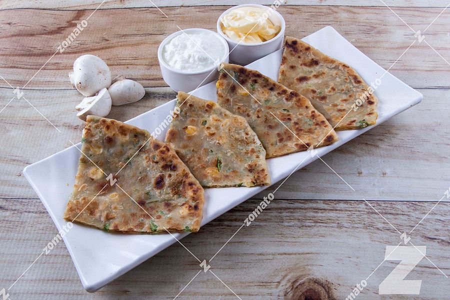 Mushroom Masala Paratha.
