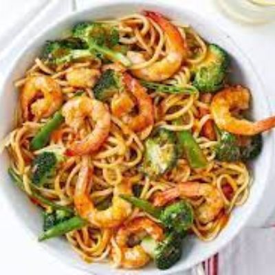 Prawns Hot Beans Noodles